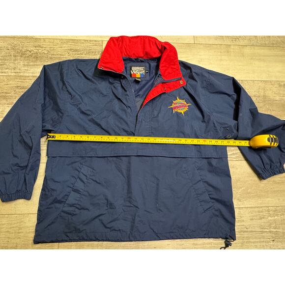 Hartwell ViaSport Islands of Adventure Hooded Windbreaker Jacket Navy Red XL - Picture 7 of 7